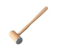 Fackelmann Nature - Batticarne in legno di faggio con parte funzionale in acciaio inossidabile, 31 x 9,5 x 4,5 cm, colore: naturale/marrone chiaro e argento