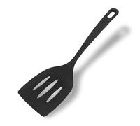 Fackelmann Paletta forata antiaderente in Nylon alto spessore, max 200°C, lavabile in lavastoviglie, dim 31 x 8,5 cm, linea Nero