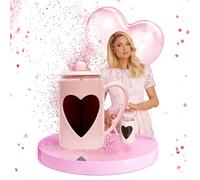 FACKELMANN Paris Hilton French Press a forma di cuore, 1 l, pressa da caffè in vetro e plastica con filtro in acciaio inox, manico Cool-touch, resistente alle temperature