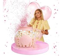 FACKELMANN Paris Hilton - Macchina per popcorn in vetro borosilicato e plastica, perfetta per popcorn dolci e salati, 165 x 25 x 18 mm, coperchio 2 in 1, lavabile in lavastoviglie
