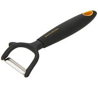 Fackelmann Pelapatate a Y, Soft Collection, in Acciaio Inox, Manico Soft Touch (Colore: Nero/Arancione/Argento), quantità: 1 Pezzo