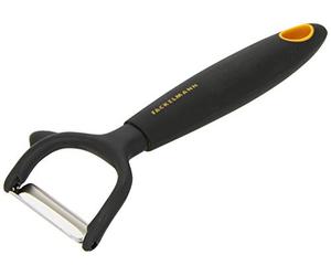 Fackelmann Pelapatate a Y, Soft Collection, in Acciaio Inox, Manico Soft Touch (Colore: Nero/Arancione/Argento), quantità: 1 Pezzo