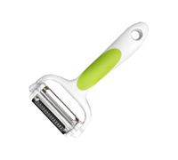 Fackelmann Pelaverdure, 3 in 1, Plastica, Bianco/Verde