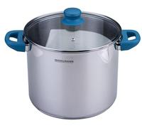 Fackelmann Pentola da zuppa Essential, Ø 24 cm, 9 l, acciaio inox di alta qualità, impugnatura ergonomica in bachelite, adatta a tutti i piani cottura