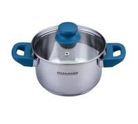 Fackelmann Pentola Essential Ø 16 cm, in acciaio inox, con manici ergonomici in bachelite, adatta a tutti i piani cottura, con scala litro