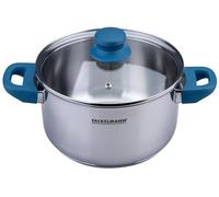 FACKELMANN Pentola Essential Ø 20 cm in acciaio inox, impugnatura ergonomica soft touch, design moderno, adatta a tutti i piani cottura