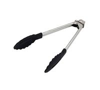 Fackelmann Pinze Multiuso da Cucina e per Barbecue, in Acciaio Inossidabile Colore: Argento/Nero, quantità: 1 Pezzo