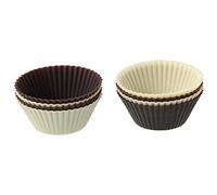 Fackelmann Pirottini in Silicone per Cioccolatini, 8 Pezzi, Resistenti Fino a 230 Gradi, Crema/Cioccolato