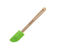 Fackelmann - Raschietto per pasta in faggio/silicone, 30 x 8 x 1,5 cm, colore: Beige/Verde