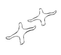 Fackelmann Riduttori universali per fornelli a gas, set 2 pezzi, per padelle, pentolini, caffettiere, materiale in ferro cromato, dimensioni 12 x 12 cm