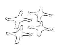 Fackelmann Riduttori universali per fornelli a gas, set da 4 pezzi, per padelle, pentolini, caffettiere, materiale in ferro cromato, dimensioni 12 x 12 cm