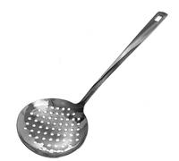 Fackelmann Schiumarola, materiale in acciaio inossidabile riciclato, ad alto spessore lucido, ideale per fritti, pasta fresca e ripiena, lavabile in lavastoviglie, dimensioni 34,5 x 11 cm