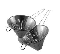 Fackelmann Set 2 Colini a Rete Fina Conici, Filtro da Cucina Professionale per Brodi, Salse, Zuppe, Spremute e Creme - Colino Cinese da 16 cm e 20 cm in Acciaio Inox - Lavabili in Lavastoviglie