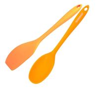 Fackelmann Set 2 Utensili Cucchiaio e Spatola in Silicone con Anima in Acciaio, Utensili da Cucina Antiaderenti Resistenti al Calore, Lavabili in Lavastoviglie, Linea Soft Collection