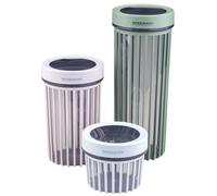 Fackelmann Set 3 contenitori alimenti ermetici in plastica trasparente, barattoli cucina per pasta, riso, zucchero e spezie, contenitori dispensa impilabili con coperchio, lavabili lavastoviglie