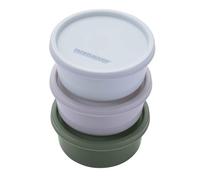 Fackelmann Set 3 Contenitori Rotondi per snack, Salvagoccia, Scatole Ermetiche per Salse, Condimenti, Spezie, Piccoli Barattoli da Viaggio, Ufficio - plastica, Lavabili in Lavastoviglie, Impilabili