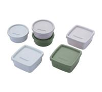 Fackelmann Set 3 contenitori snack con coperchio ermetico, porta salse e dressing da viaggio, mini lunch box impilabili in plastica BPA free per spezie, snack, meal prep, lavabili in lavastoviglie