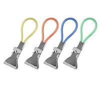 Fackelmann Set 4 Appendi Strofinacci, Plastica, Multicolore, 6 x 1.5 x 0.3 cm