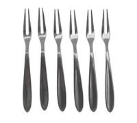 Fackelmann Set 6 Forchettine per Pesce e Lumache in Acciaio Inossidabile 12.5 cm, Legno, (Colore: Argento), Quantità: 1 Pezzo