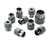 Fackelmann Set 9 Formine Taglia Verdure e Frutta - Stampini Cucina per Biscotti, Pancake, Impasti e Decorazioni Alimentari per Bambini, Acciaio Inox Antiruggine, Facili da Pulire e Maneggevoli