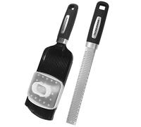 Fackelmann Set Affettaverdure e Grattugia Manuale, Utensili da Cucina con Lama Affilata in Acciaio Inox, Impugnatura Ergonomica, Ideale per Formaggio, Agrumi, Tuberi e Ortaggi