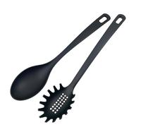 Fackelmann Set Cucchiaio e Servispaghetti, Utensili in Nylon Antigraffio, Utensili da cucina per Padelle Antiaderenti - Resistenti al Calore 200°C, Lavabili in Lavastoviglie