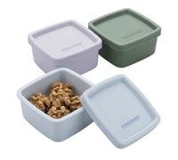 Fackelmann Set di 3 scatole per snack quadrate, ideali per salse, condimenti e spezie, a prova di perdite e lavabili in lavastoviglie