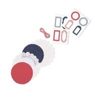 Fackelmann Set di centrini ed Etichette per Decorare barattoli e vasetti, Ideale per Conserve, marmellate, spezie, confetture, Materiale Carta e Cotone, Diverse Forme e Colori