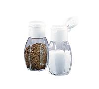 Fackelmann Set Sale e Pepe in Vetro con Tappo a Vite in Plastica e Chiusura a Pressione, Ø4x8 cm Lavabili in lavastoviglie La confezione contiene 2pz