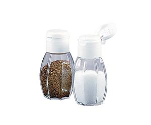 Fackelmann Set Sale e Pepe in Vetro con Tappo a Vite in Plastica e Chiusura a Pressione, Ø4x8 cm Lavabili in lavastoviglie La confezione contiene 2pz
