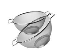 Fackelmann Set Scolapasta 20 e 26 cm, Colapasta In Acciaio Inossidabile - Rete Fine Per Drenaggio Rapido - Per Quinoa, Cereali, Riso, Frutta, Verdura E Pasta - Lavabili in lavastoviglie
