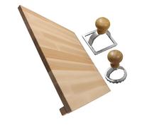 Fackelmann Set Tagliere spianatoia e stampini per ravioli 2 pezzi, per impastare e stendere pasta, 2 stampi per ravioli e biscotti in alluminio, tagliere in legno di faggio