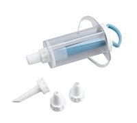 Fackelmann Siringa Decora Dolci Doppia con 4 Bocchette, Plastica, Multicolore, 12 x 9 x 5 cm