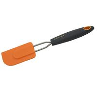 FACKELMANN Spatola, Soft Collection, in Silicone, Manico Soft Touch (Colore: Nero/Arancione), quantità: 1 Pezzo