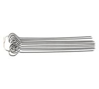 Fackelmann Spilloni per Involtini in Acciaio Inox, 10 Pezzi, Argento, 10 cm