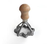 Fackelmann Stampino per ravioli a Fiore, materiale manico ergonomico in legno di faggio e parte funzionale in alluminio, dimensione Ø7x10cm, Linea Home Cooking Italian Pasta