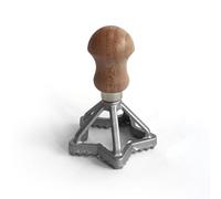 Fackelmann Stampino per ravioli a Stella, materiale manico ergonomico in legno di faggio e parte funzionale in alluminio, dimensione 7x7x10cm, Linea Home Cooking Italian Pasta