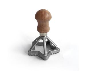 Fackelmann Stampino per ravioli a Stella, materiale manico ergonomico in legno di faggio e parte funzionale in alluminio, dimensione 7x7x10cm, Linea Home Cooking Italian Pasta
