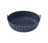 Fackelmann Stampo per Friggitrice ad Aria Rotondo in Silicone 19 cm, Teglia Contenitore Riutilizzabile Antiaderente |Fino a 230°C, con Manici per Forno a Microonde, Friggitrice ad Aria e Lavastoviglie