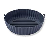 Fackelmann Stampo per Friggitrice ad Aria Rotondo in Silicone 19 cm, Teglia Contenitore Riutilizzabile Antiaderente |Fino a 230°C, con Manici per Forno a Microonde, Friggitrice ad Aria e Lavastoviglie