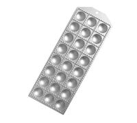 Fackelmann Stampo per ravioli rotondi Ø2,5 cm, 24 impronte, materiale alluminio con piedini di appoggio, lavare a mano, Linea Home Cooking Italian Pasta