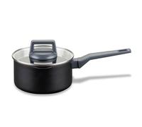 Fackelmann Statement Pentola Casseruola Ø 16 cm con manico, con rivestimento in ceramica, Alluminio riciclato, rivestimento antiaderente, Coperchio in vetro, per tutti i piani cottura
