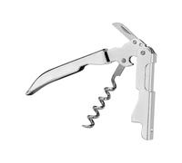 Fackelmann Super Cavatappi Sommelier con Lama Taglia Capsule, Acciaio Inox, Argento