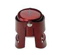 Fackelmann 49726 Tappo per Champagne Grandcru in Silicone/Rivestito in Metallo, Acciaio, Rosso