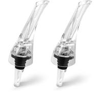 Fackelmann Tappo Ossigenatore per Vino, aeratore e versatore, materiale in silicone trasparente flessibile, dimensioni diametro 4,2 cm, lunghezza 16 cm (Confezione da 2)