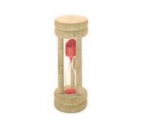 Fackelmann Timer per Uova con Sabbia, 10 x 3,5 cm, in Legno di faggio, Beige, 10 x 3,5 x 3,5 cm