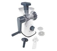 Fackelmann 27913 Tritacarne/Forma, 20 x 13 x 26 cm, Ideale per preparare Carne macinata, insaccati e Biscotti, Linea EasyPrepare, (Colore: Blu, Acciaio, Bianco, Zucchero, Trasparente E Argento
