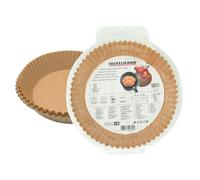 Fackelmann Vassoio di carta per friggitrice ad aria, carta per friggitrice rotonda, polpa di legno antiaderente e impermeabile, resistente fino a 230 °C, accessori friggitrice ad aria, 16 x 4,5 cm, 50