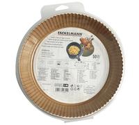 Fackelmann Vassoio di carta per friggitrice ad aria, carta per friggitrice rotonda, polpa di legno antiaderente e impermeabile, resistente fino a 230 °C, accessori friggitrice ad aria, 20 x 4,5 cm, 50