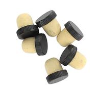 Fackelmann Vino Bottiglie/Tappi 25 mm, Sughero e plastica Rossa, 6 pz, Rosso, 2,5x2,5cm